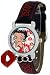 The classic Betty Boop watch with a 'KISS' CHARM. - Black band