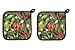 Now Designs Basic Potholders, Pick A Pepper, Set of 2