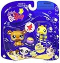 Littlest Pet Shop Assortment 'A' Series 2 Collectible Figure Bumblebee and Bear with Honey Pot