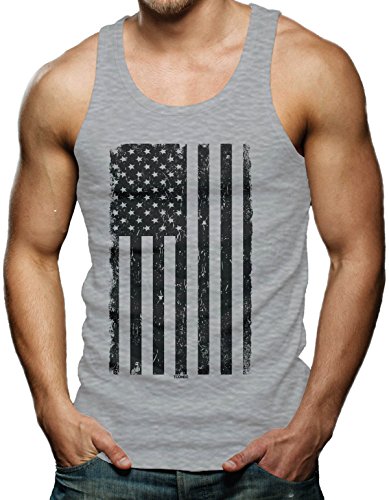Big Black American Flag Men's Tank Top T-shirt
