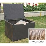 South Beach Small Rectangular Wicker Storage Box - Latte