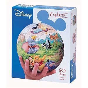 Disney Characters Esphera 3-D 60-Piece Plastic Puzzle Ball by