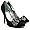 Satin Style Stiletto Heel Diamante Bow Court Shoes Black US Sz 8