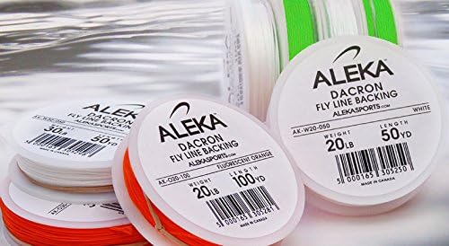 ALEKA Dacron Backing - Fluorescent Green 20lb Weight - 50yds Fluorescent Green