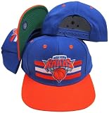 New York Knicks Blue/Orange Two Tone Snapback Adjustable Plastic Snap Back Hat / Cap