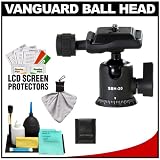 Vanguard SBH-20 Magnesium Alloy Ball Head with Quick Release Supports 8.8 lbs. and includes Cleaning Accessory Kit