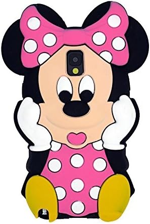 Note 4 Case,Galaxy Note 4 Minnie Mickey Case,Tribe-Tiger 3D Cute Cartoon Mouse Minnie Soft Silicon Gel Rubber Case Cover Skin for Samsung Galaxy Note 4 N9100(Pink Minnie)