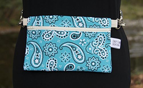 Teal Paisley / Bandana Adventure Bag/Fanny Pack