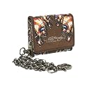Ed Hardy Siege Howitzer Tri Fold Wallet With Chain