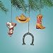 4 Cowboy Western Boot Hat Horseshoe Christmas Tree Ornaments