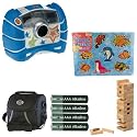 Fisher Price Kid-Tough Digital Camera - Blue with Accessory Bundle and Free Toy for Boys