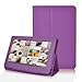 NSSTAR Folio Stand Faux Leather Case Cover Flip Protection Guard Case Cover for 7 Inch Android Tablet Q88 (Purple)