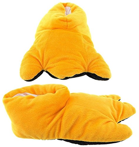 Wishpets Yellow Duck Feet Plush Animal Slippers