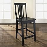 Crosley Furniture CF500124-BK - Shield Back Bar Stools (Black Finish)