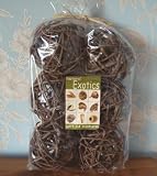 Bag Of 6 Dark Brown Colour Wicker Rattan Decor Balls Medium size