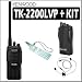 Kenwood TK 2200LV8P Protalk Two-Way Business Radio & Accessory Bundle
