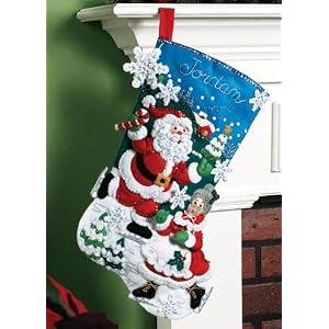 Bucilla-18-Inch-Christmas-Stocking-Felt-Applique-Kit-The-Skating-Clauses