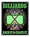 Mancave pool table Sign Billards chalk stick / retro game room wall decor
