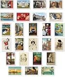 VINTAGE REPRINTS 1907-1941 postcard set of 25. Post card variety pack of vintage postcards reprnits. Made in USA.