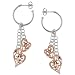 Sterling Silver Heart Dangling Earrings