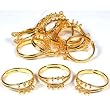 12 Gold Plated Finger Ring Jewelry Findings Charm Part
