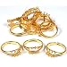 12 Gold Plated Finger Ring Jewelry Findings Charm Part