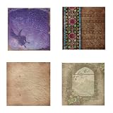 Diecuts With A View 8 Inch by 8 Inch Once Upon A Time Paper Stack with Glitter