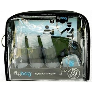 Flybags - TSA Compliant Toiletry Bag with Gray Dagger Insert and Leather Trim