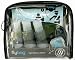 Flybags - TSA Compliant Toiletry Bag with Gray Dagger Insert and Leather Trim