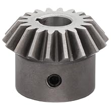Boston Gear HL151Y-P Bevel Pinion Gear, 1.5:1 Ratio, 0.500" Bore, 12 Pitch, 18 Teeth, 20 Degree Pressure Angle, Straight Bevel, Keyway, Steel with Case-Hardened Teeth