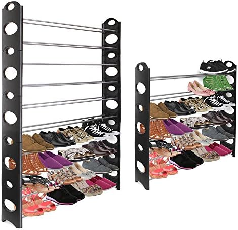 Wall Bench Shelf Closet Shoe Rack for 50 Pair Organizer Storage Box Stand