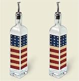 Artworks olive oil bottle ~ Grand Old Flag ~ set of 2 bottles code 029