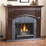 Real Flame Ventless Georgetown Gel Fireplace - #2400 in Dark Walnut (Dark Walnut) (42.5 H x 48 W x 12 D)