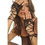 SeXy Lace Up Fishnet Gloves Fingerless 4 Colors White Red Hot Pink or Black