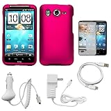 Pink Durable Protective Rubberized Crystal Hard Case Cover for AT&T Wireles ....