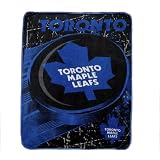 NHL Toronto Maple Leafs Super Soft Plush Thermal Blanket / Fleece Couch Throw - Blue & Black