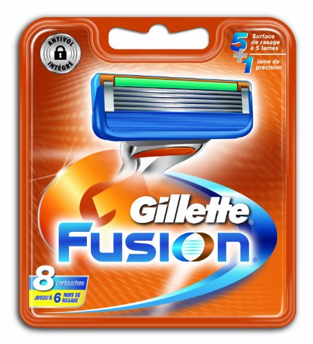 Gillette - 80201236 - Fusion - Pack de 8 Lames