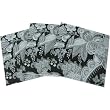 Black and Silver Paisley Baroque Cocktail Napkins, Pack of 20