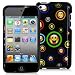 Electromaster(tm) Brand - Smiley Face On Black Design Crystal Hard Skin Case Cover New For Apple Ipod Touch Itouch 4th Generation Gen 4g 4 8gb 32gb 64gb