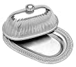 Wilton Armetale Flutes and Pearls Butter Dish with Lid