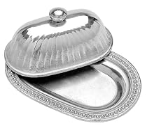 Wilton Armetale Flutes and Pearls Butter Dish with Lid