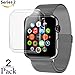 Josi Minea x2 Pcs Protective Snap-On Case with Built-in iWatch 2 Screen Protector - Shockproof & Anti-Scratch Shield [ PC Hard Clear ] Thin Cover compatible with Apple Watch Series 2 [ 42mm - 2 Pack ]