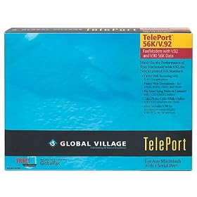 Global Village 6250-00-00 Teleport 56K/V.92 External Serial Modem for Mac