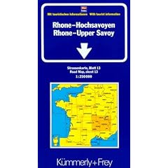 K�mmerly & Frey Karten : Rhone, Hochsavoyen; Rhone, Haute-Savoie; Rhone, Upper Savoy; Rodano, Alta Savoia (Regional Maps - France)