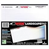 Roaring Spring WIDE Landscape Pad, 11" x 9.5", 40 Lined sheets, White, 2/pack