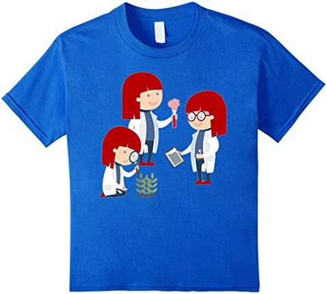 Kids Cute Girl Woman Scientist Biologist T-shirt 10 Royal Blue