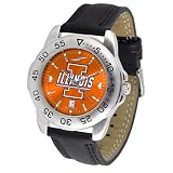 Illinois Fighting Illini NCAA AnoChrome Sport Mens Watch (Leather Band)