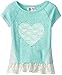 Derek Heart Big Girls' Raglan Top with Lace Flounce