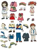 Brother Sa351 Paper Dolls Embroidery Card 51