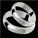 Louvain - Exclusive 5mm Wide Platinum Wedding Bands with Milgrain Edge - Custom Made for Him & Her